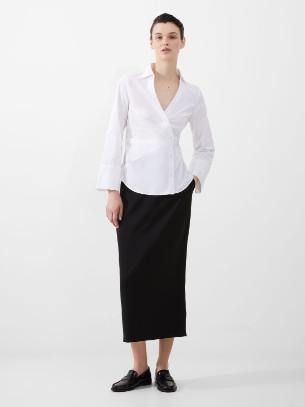 Isabelle Poplin Aysmmetric Shirt